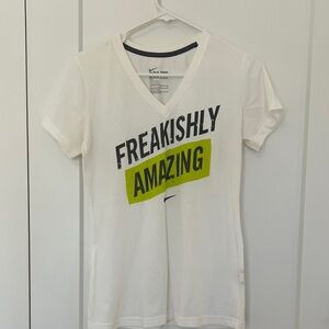 Nike White Tee with Bold Graphic